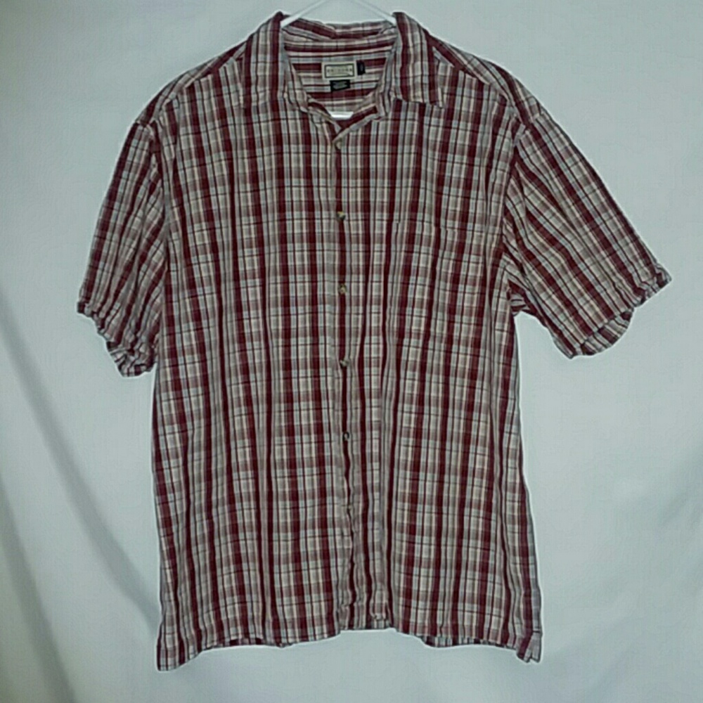 Arizona Red Checkered short sleeve  button down